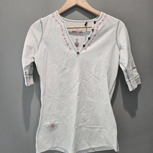Alp N Rock Cream  Henley Tee Size 3